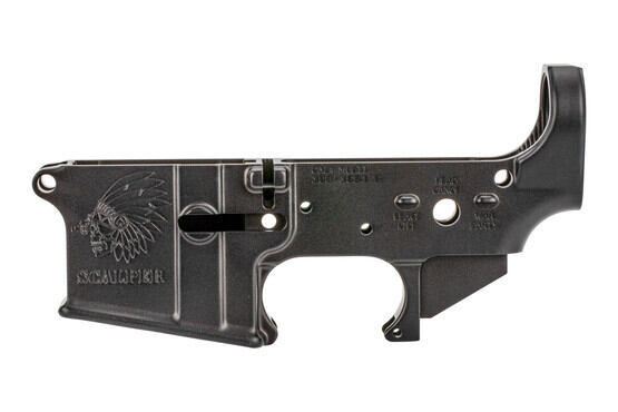 SOLGW stripped ar 15 lower receiver with SCALPER engravings is 7075-T6 alumninum forging